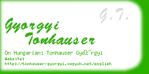 gyorgyi tonhauser business card